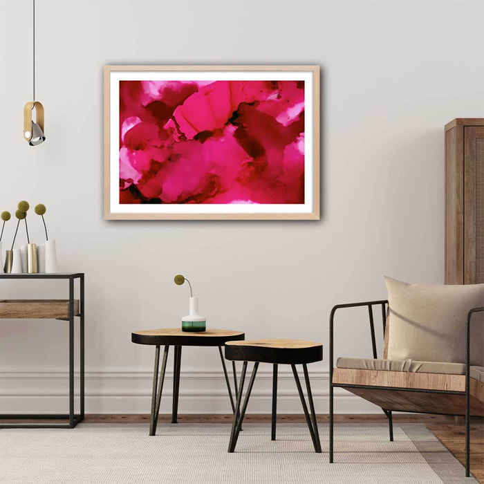 Poster deco bloodstream Affiche + cadre en bois - Chêne