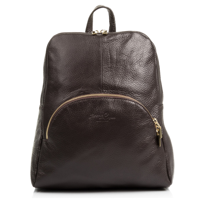 Monastier Bolso mochila Mujer.Piel auténtica Dollaro