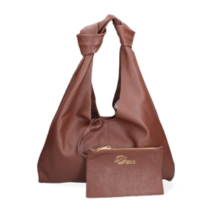 Borsa a spalla da donna In Vera pelle Made in Italy 40x42x2 cm