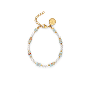 Bracciale Daylight Perle Acciao Placcato Oro