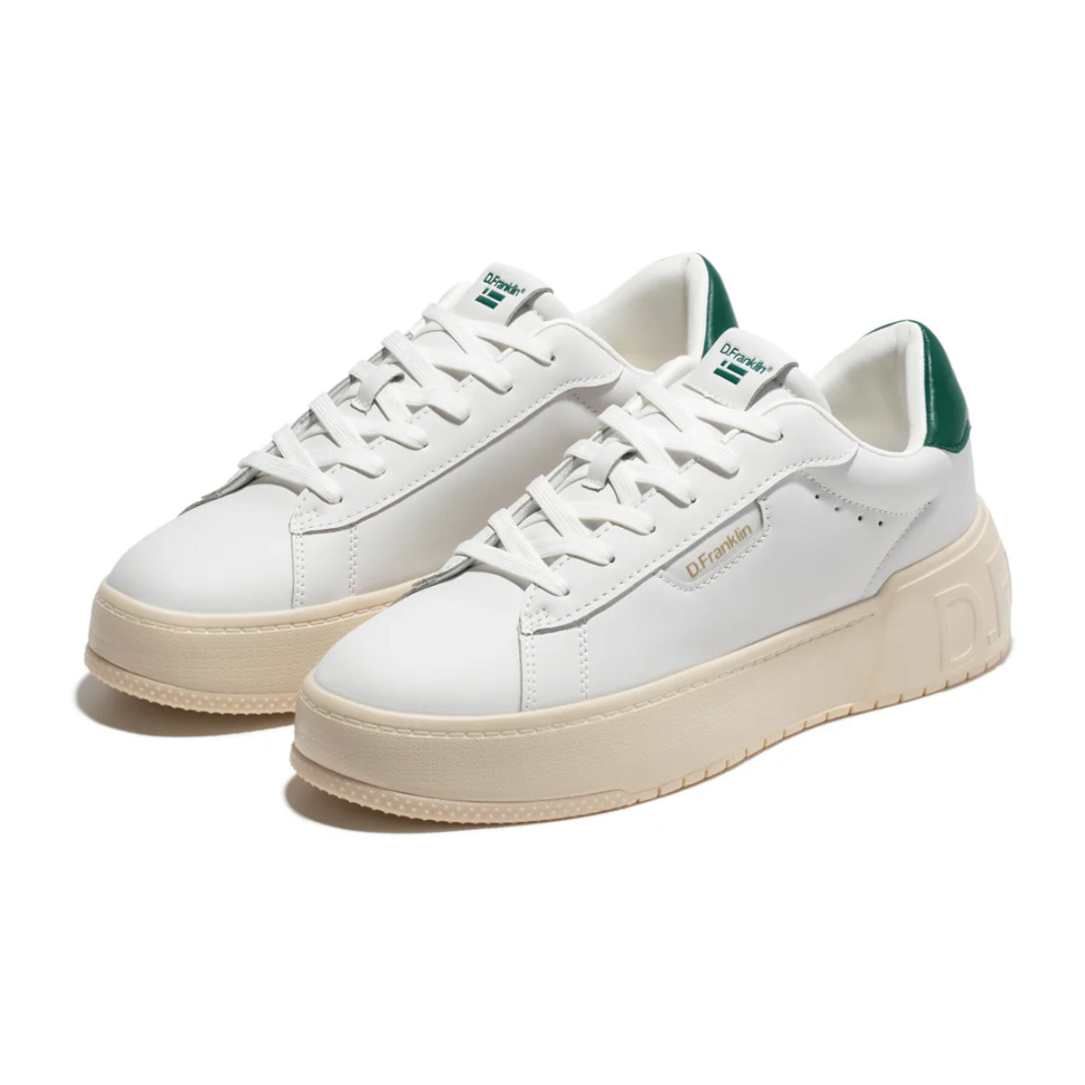 Zapatillas Deportivas Casual Unisex Court Tennis Blanco / Verde D.Franklin