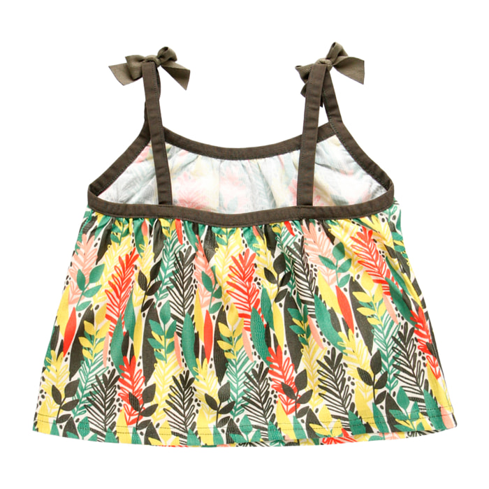 Top bambula estampada de niña