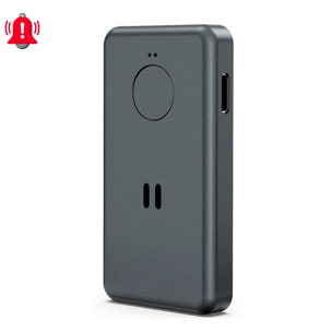 Allarme SOS personale con un suono di 130dB. Batteria ricaricabile con fino a 90 minuti di suono continuo.