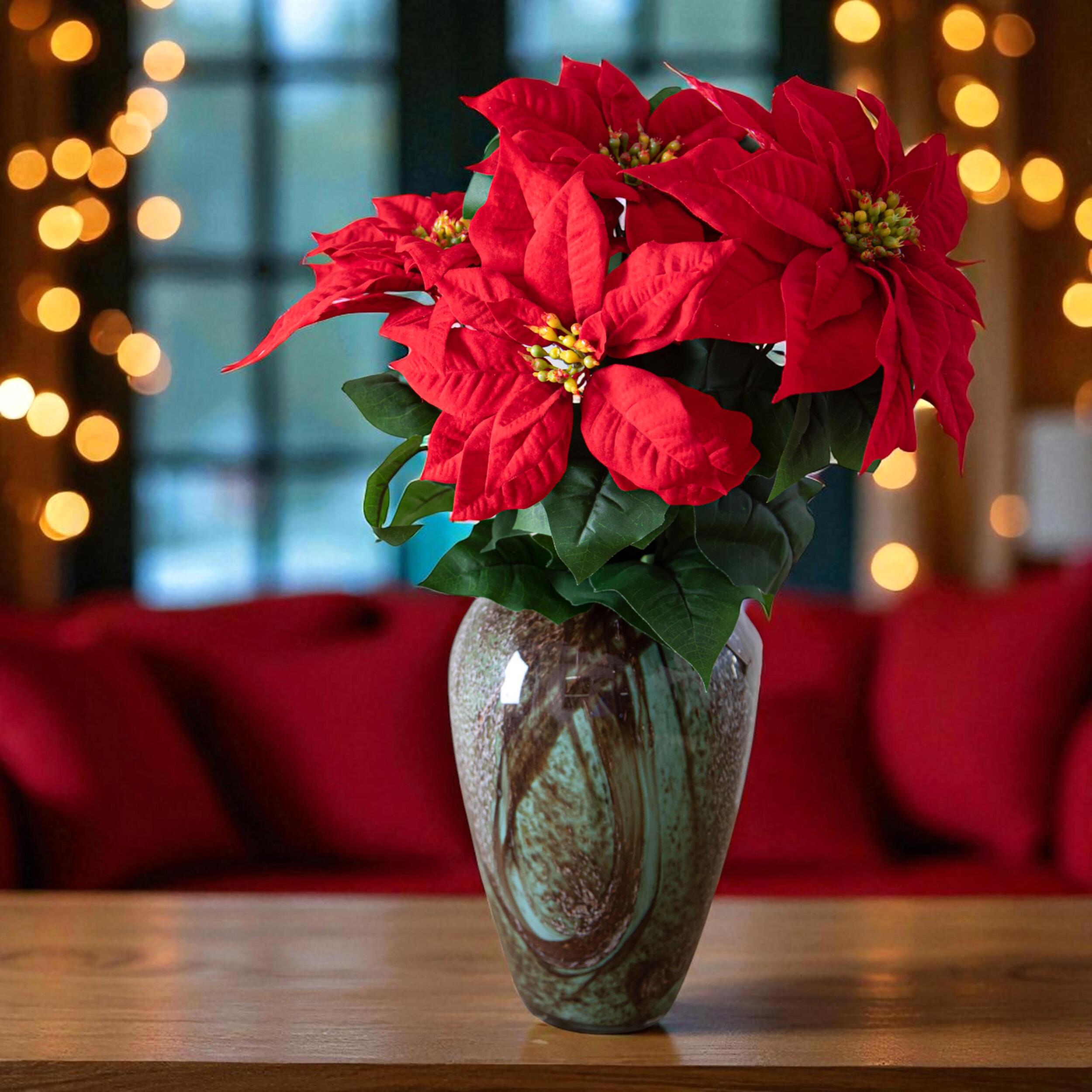 Stella natale cespuglio - Pezzi 2 - ROSSO - Bianchi Dino SpA