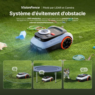 Robot tondeuse NAVIMOW i210 LiDAR Pro - sans fil périphérique ni antenne, 3 roues motrices, Pentes 55%, NRTK, 1000 m²