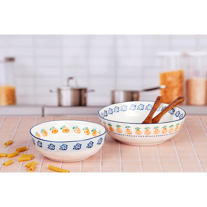 Saladier NAPOLI Ø23,5cm et Ø28cm - 2 pièces - Agrume