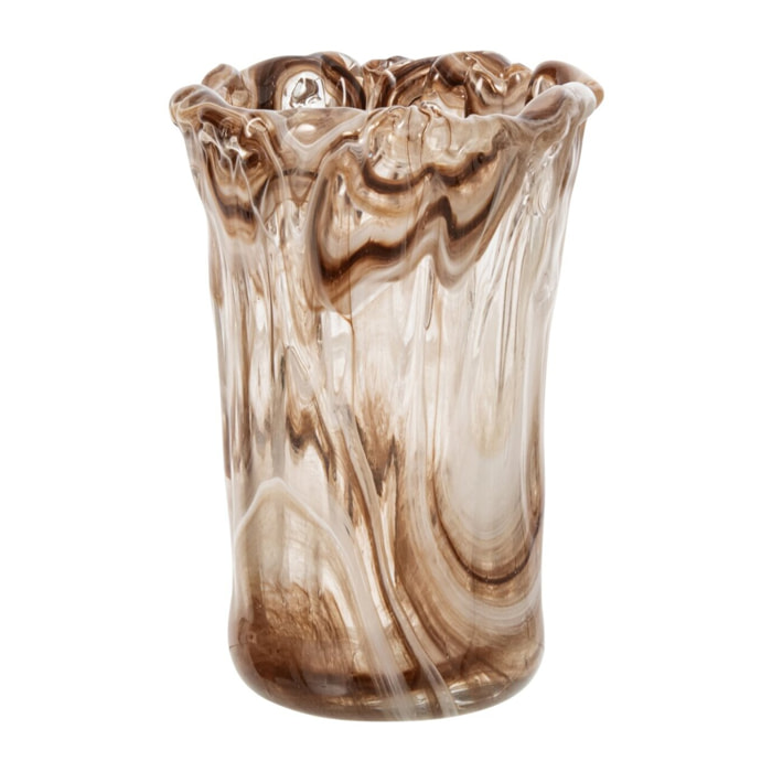 J-Line vase - verre - beige/transparent - small
