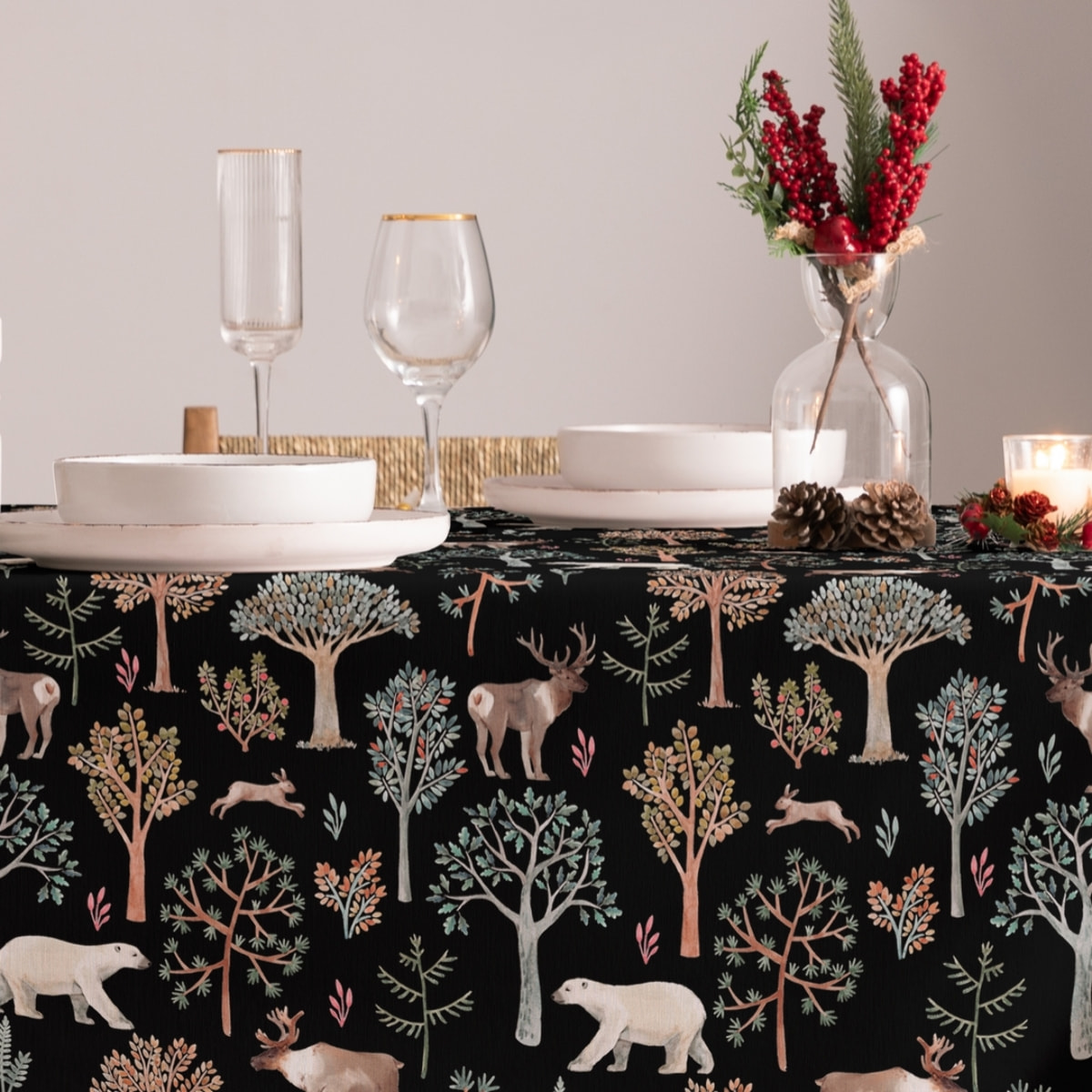 Mantel antimanchas ARTIC BLACK