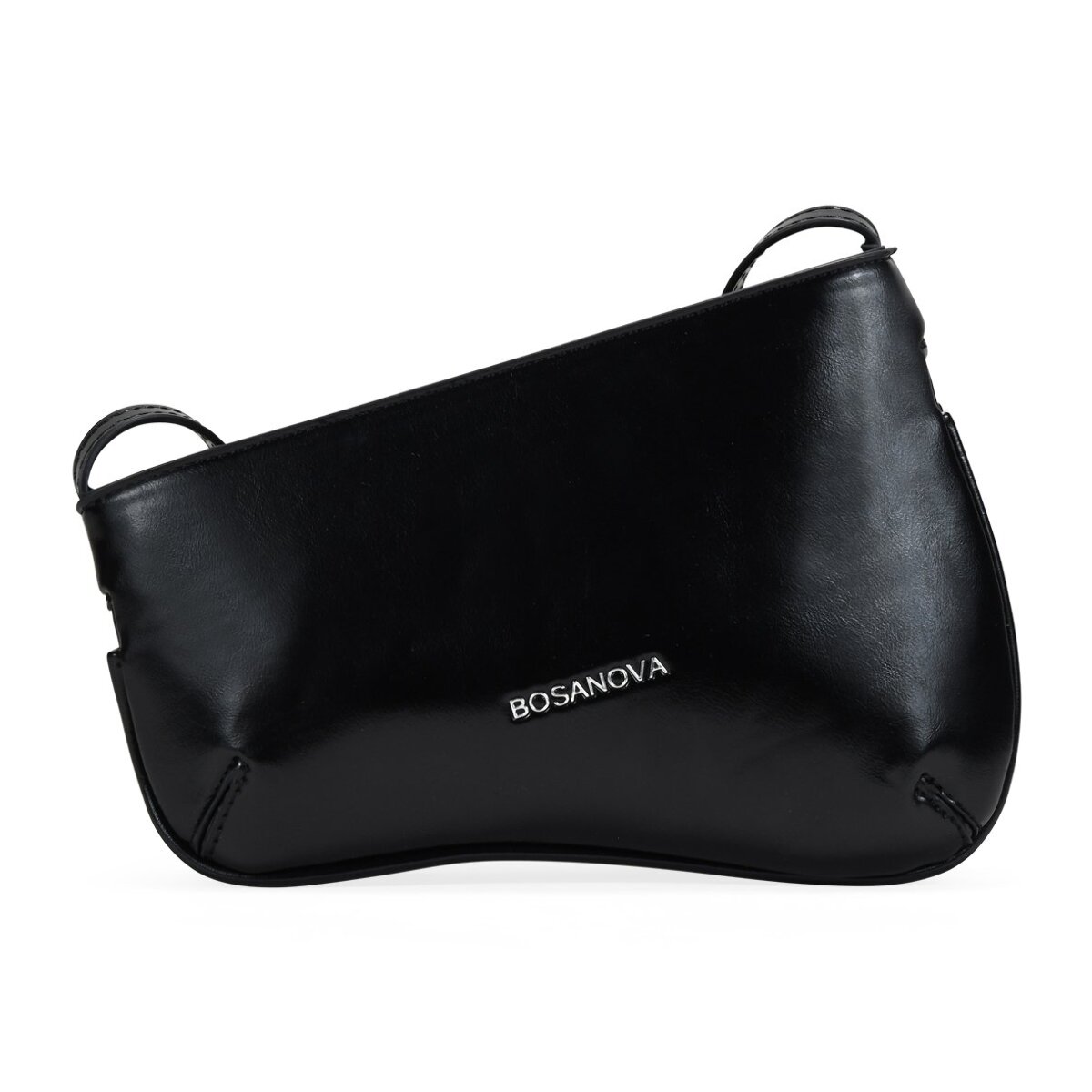 Bolso bandolera negro con cremallera