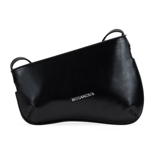 Bolso bandolera negro con cremallera