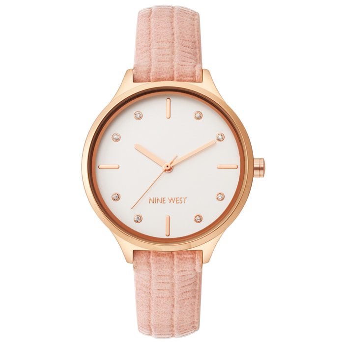 Reloj Nine West NW-2556RGPK Mujer Analogico Cuarzo con Correa de Cuero