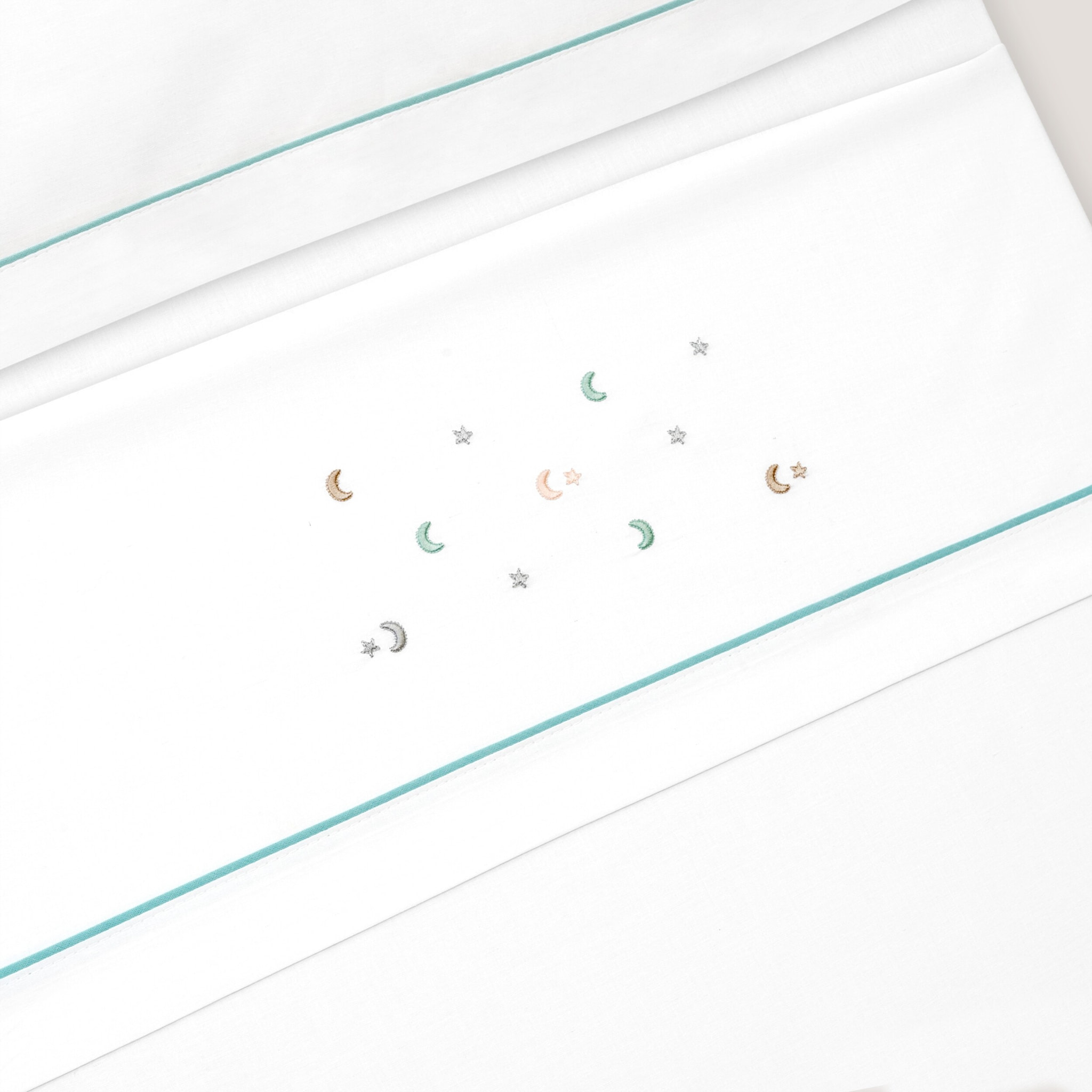 Triptico Minicuna Estrella Luna Multicolor Bco/Verde