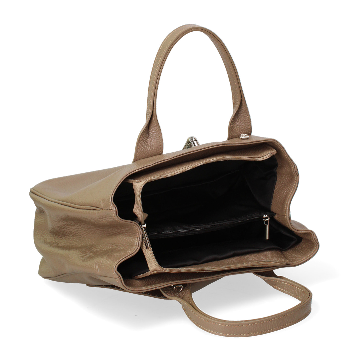 Borsa a mano da donna - Modello Ascoli - Pelle stampata cocco - 35.0 x 25.0 x 15.0 cm