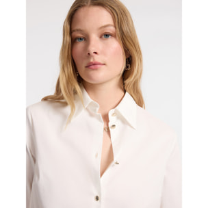 Elena Mirò - Camicia in tessuto stretch - Bianco