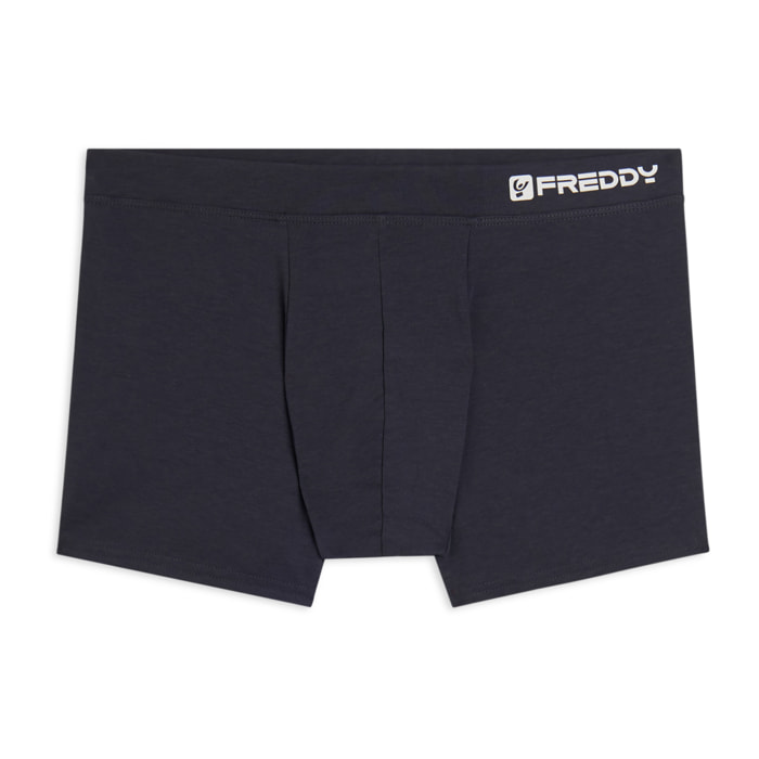 Boxer Uomo Aderenti con Gamba Corta e Logo FREDDY