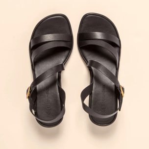 Sandalias con tacón N852 SOFT NAPPA BLACK/ GAIA color Black