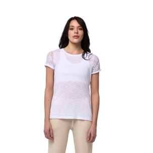 Camiseta de mujer Leone Lace de manga corta