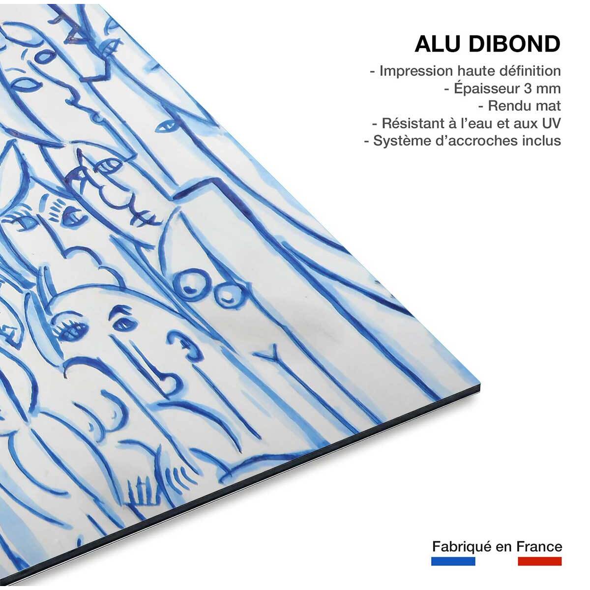 Tableau reproduction abstraite "" par là "" Tableau alu Dibond