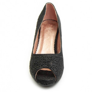 Zapato de tacón - Negro - Altura: 8 cm