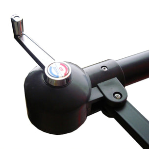 Parasol Bulle LED déporté carré 3x3m terracotta DAVAGNA