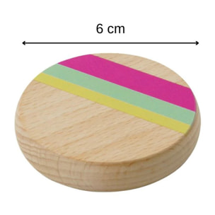 Décapsuleur rond en bois 6 cm Tasty Green