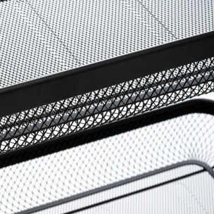 Desserte ronde à roulettes 4 étages "Mayaj" noir