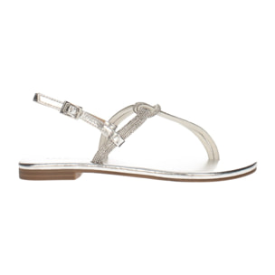 Sandali Donna Tata Italia Argentato