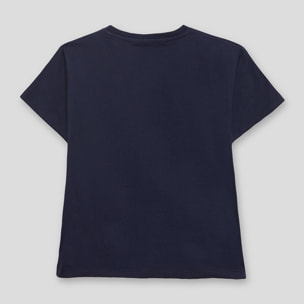 Camiseta para Niño de Algodón con Estampado 'Cinema Menu', Color Azul Marino, Estilo Casual y Divertido | Color: Marino | Street Monkey