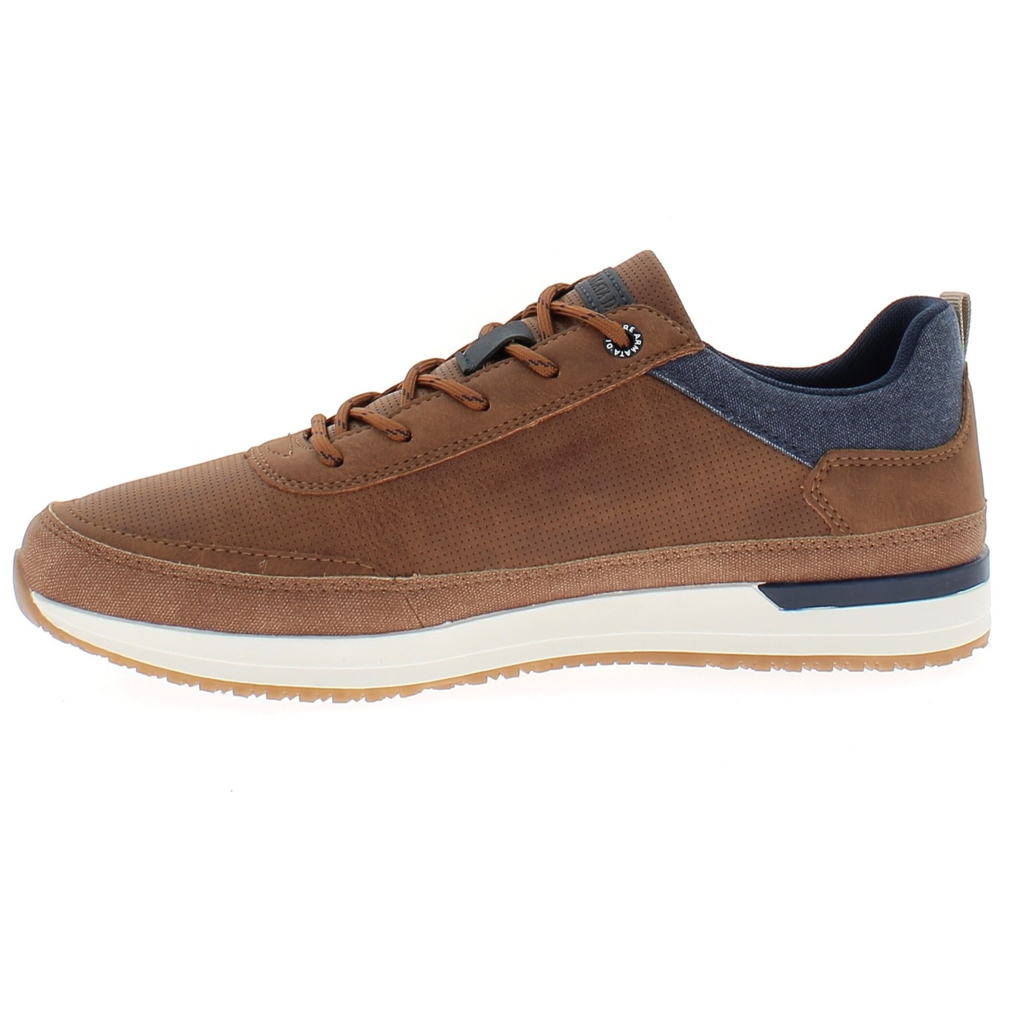 Armata di Mare Scarpe Uomo Sneakers Casual Stringate con Soletta Rimovibile in Memory Foam AMU 1L914 Cognac
