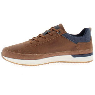 Armata di Mare Scarpe Uomo Sneakers Casual Stringate con Soletta Rimovibile in Memory Foam AMU 1L914 Cognac