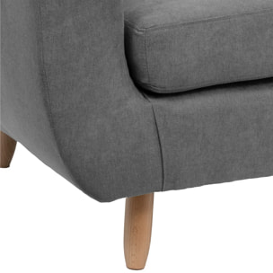 Canapé "Retro" 3 places gris