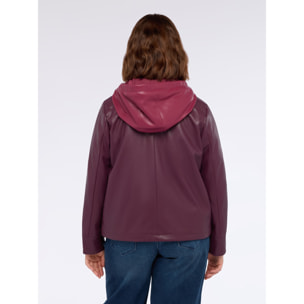 Fiorella Rubino - Giacca biker 3 in 1 - Bordeaux