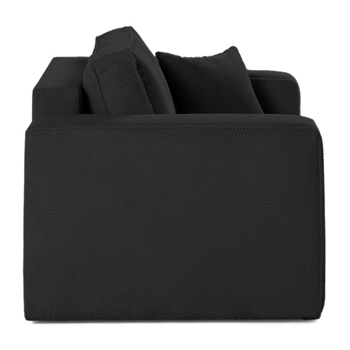 Topaze - fauteuil - en velours texturé - Noir