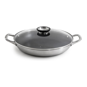 Plat à paëlla   triplex avec couvercle - "Black Cube"