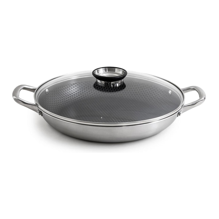 Plat à paëlla   triplex avec couvercle - "Black Cube"