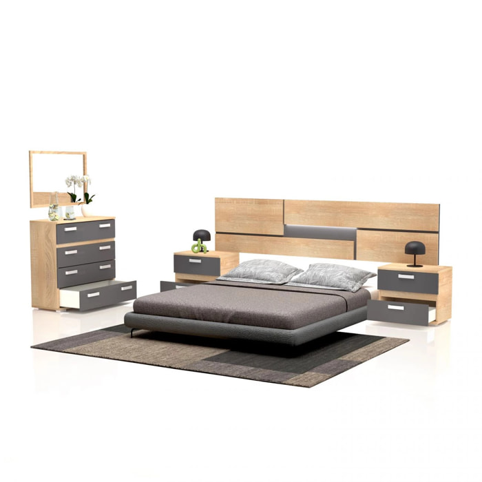 Dormitorio Ataneq Pure 4C Cambria - Grafito