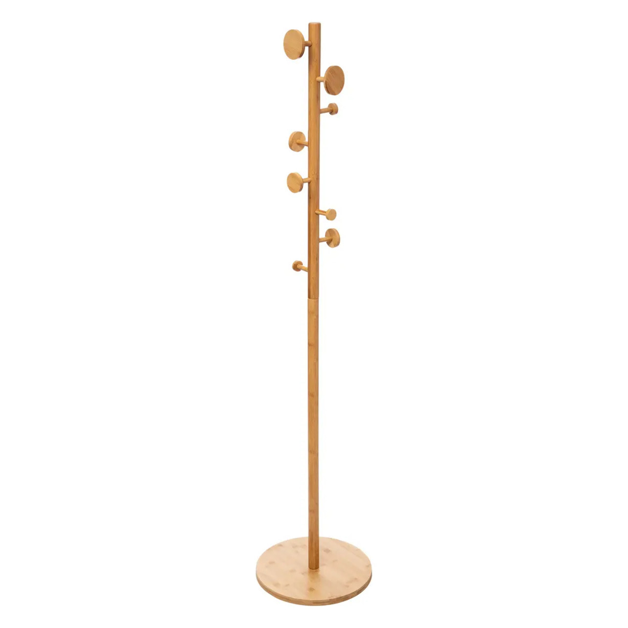 Porte-manteaux 8 crochets bambou