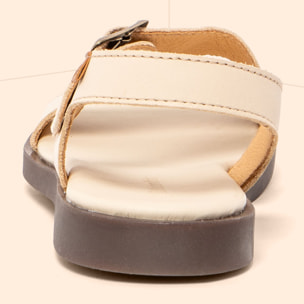 Sandalias N5887 SOFT NAPPA CREAM/ ARENISCA color Cream
