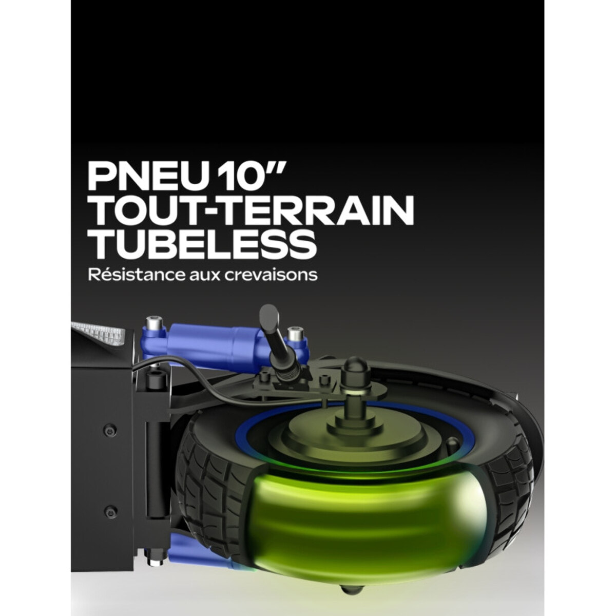 Trottinette Électrique UrbanGlide eCross ONE Bleu – 48V 10,4Ah – Autonomie 50km – Tout-Terrain