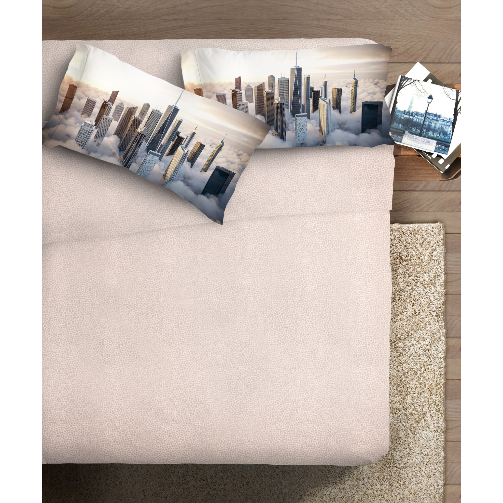 Completo letto fotografico Fine-Art IPERSAN Puro Cotone City