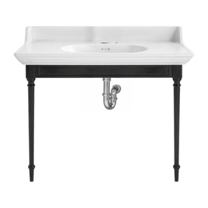 Console Cléo 1889 avec plan vasque 3 trous + siphon chromé