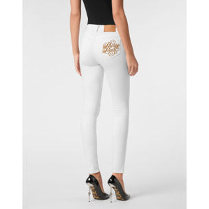 PHILIPP PLEIN Jegging a vita alta LOGO