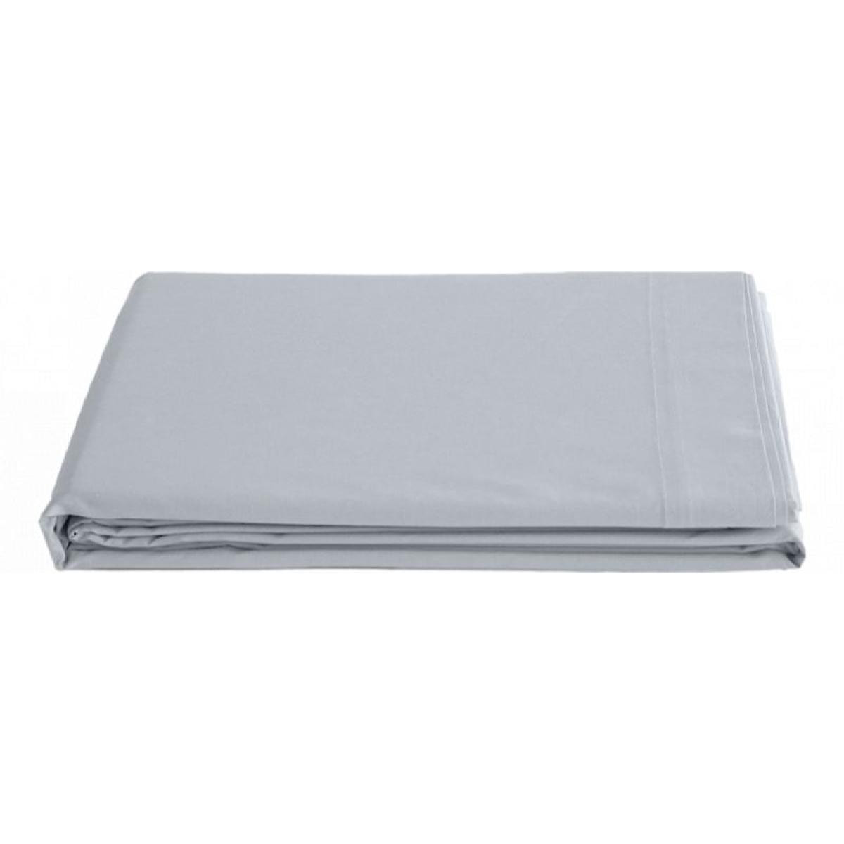 Drap plat percale pur coton peigné longues fibres 80 fils/cm² Vent du sud - Neige