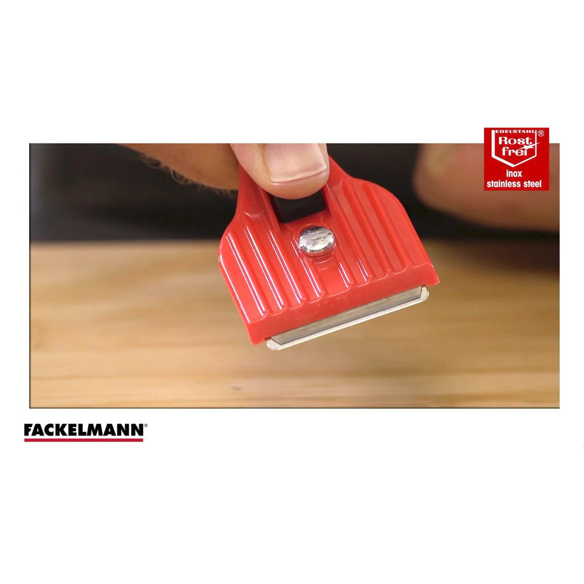 Ensemble de 2 Racloirs rouge pour plaque vitrocéramique Fackelmann