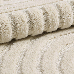 Tapis salon au motif géométrique en relief, design épuré, MANON