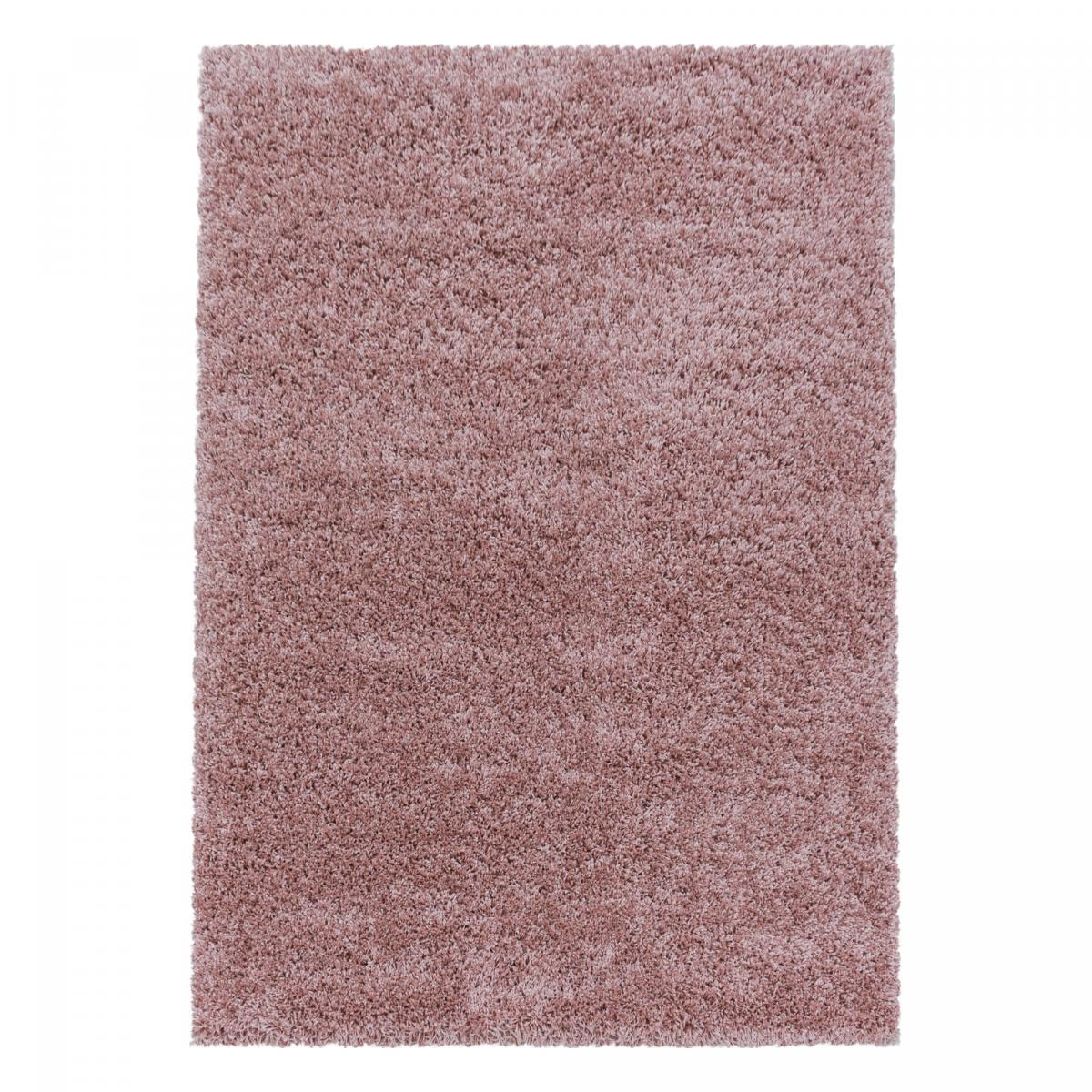 Tapis poils longs shaggy tissé motif uni RIBI