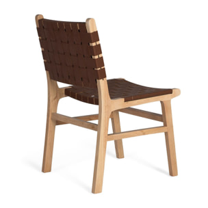 Silla de Madera de Caucho 50 Cm Estilo Contemporáneo