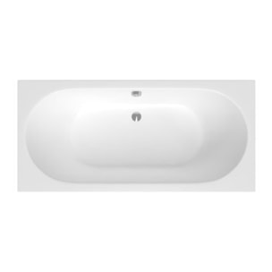 Aurum 170x80 cm baignoire rectangulaire en acrylique, orientation gauche et droite, sans pieds, blanc (SATVINF170)