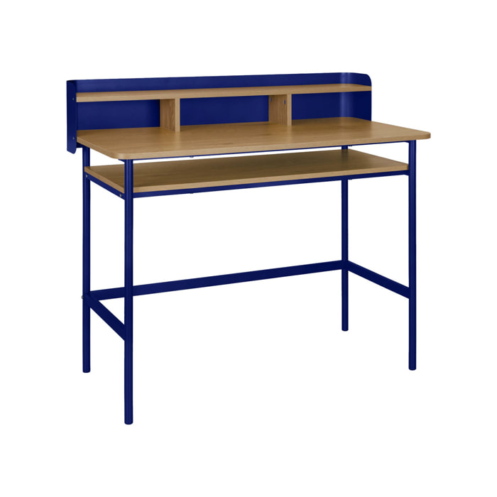 Bureau métal et décor bois 3 niches MOLTO
