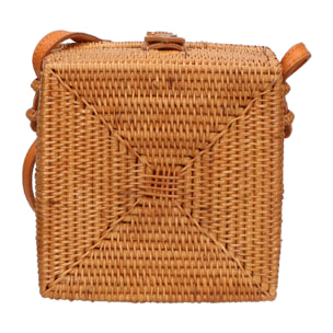 Borsa a spalla da Donna Larissa in Rattan Prodotto Vegano 18x20x4 cm